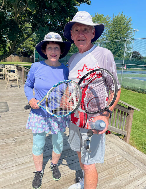 Players hitting the courts